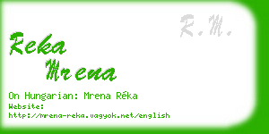 reka mrena business card